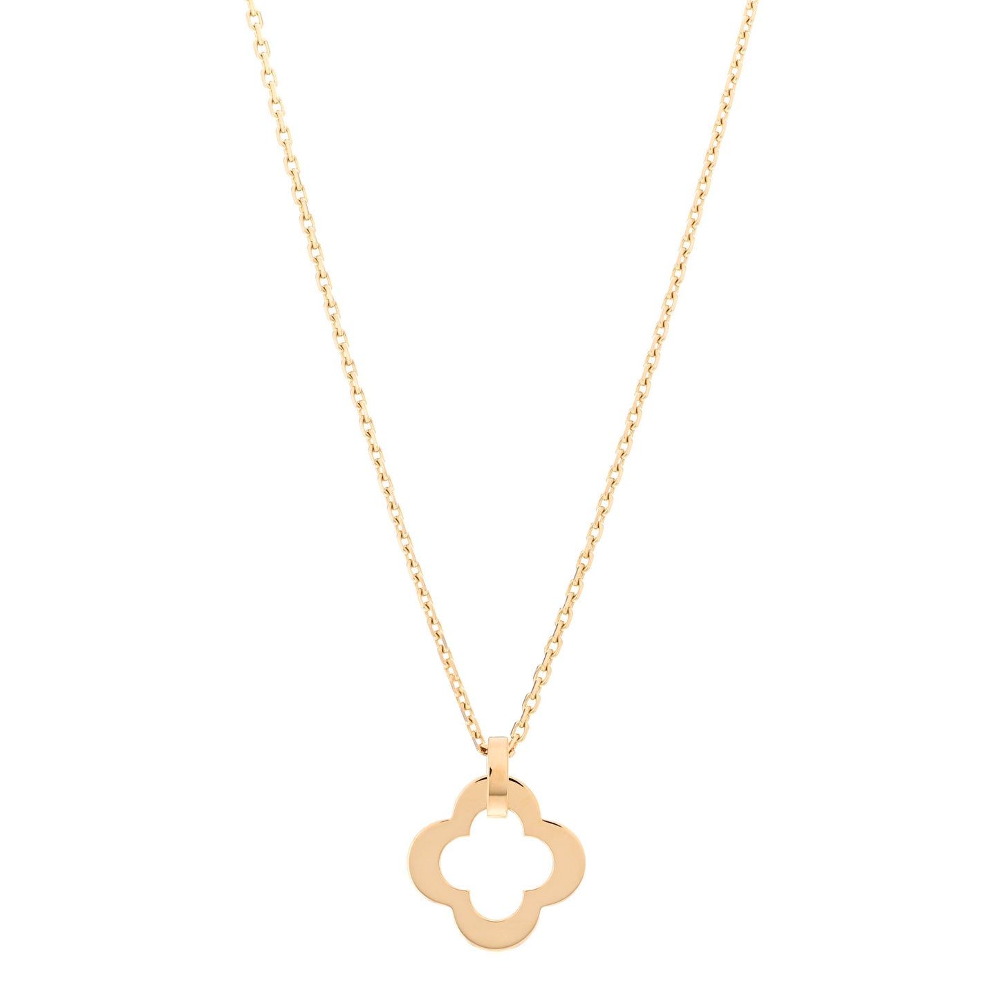 18K Yellow Gold Byzantine Alhambra Pendant Necklace