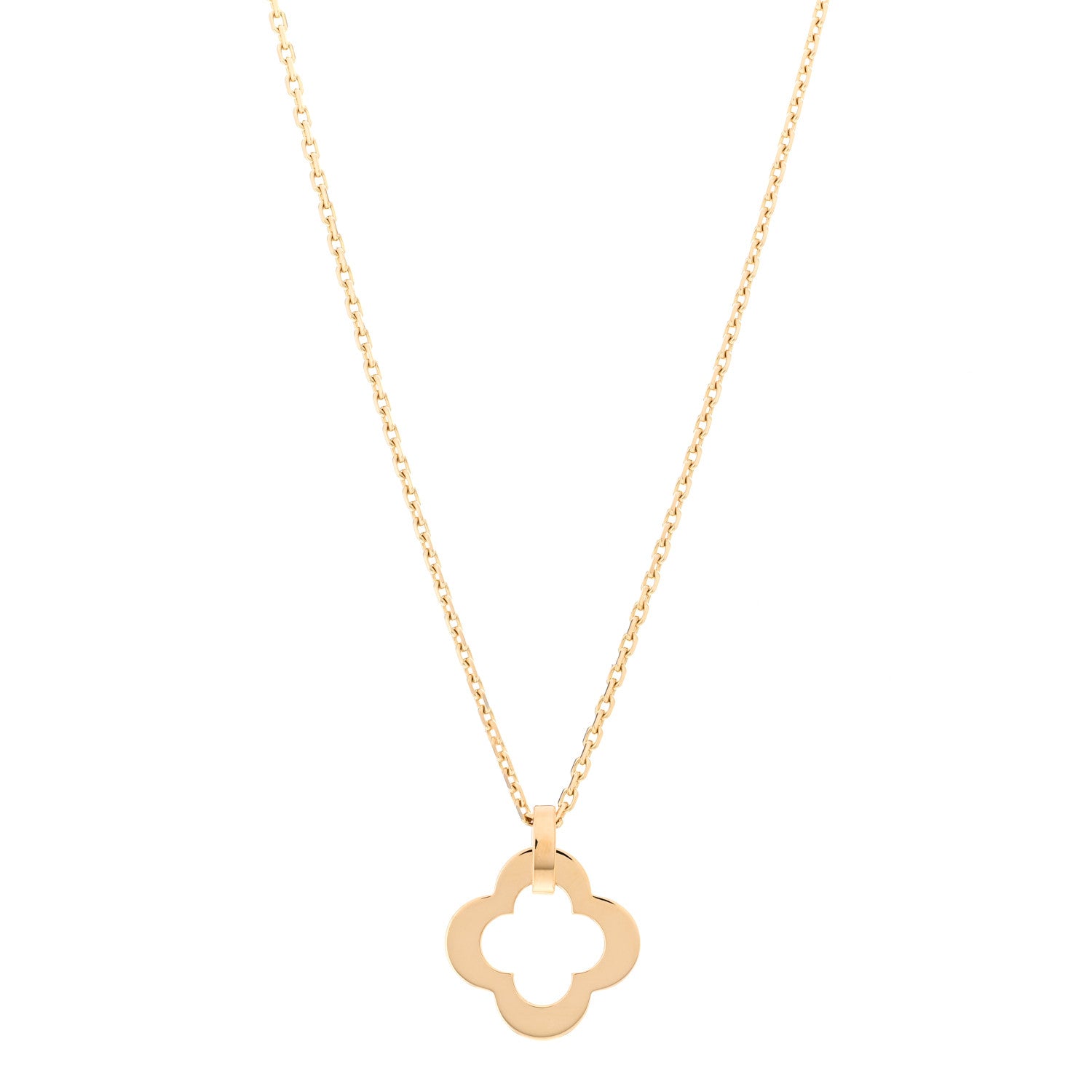 Van Cleef & Arpels 18K Yellow Gold Byzantine Alhambra Pendant Necklace 1 of 5