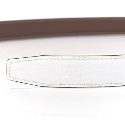 Hermes Swift Epsom 24mm Belt Strap 80 White Etoupe 3 of 7