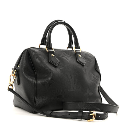 Louis Vuitton Empreinte Monogram Giant Speedy Bandouliere 25 Black 3 of 11