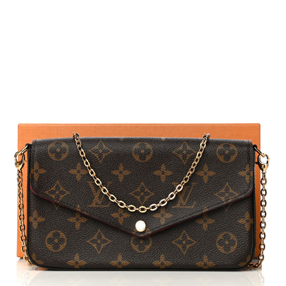 Louis Vuitton Monogram Pochette Felicie Chain Wallet Fuchsia 15 of 15