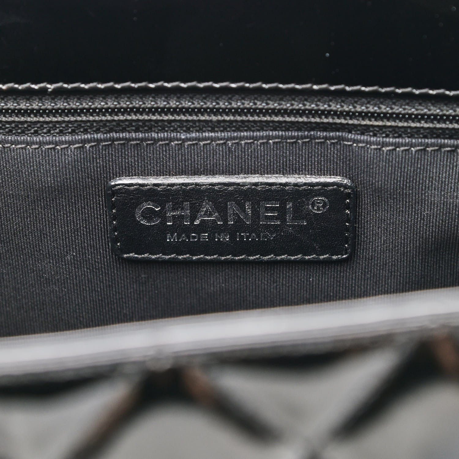 Chanel Patent Quilted Grand Shopping Tote GST Black 6 of 11