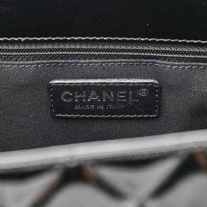 Chanel Patent Quilted Grand Shopping Tote GST Black 6 of 11