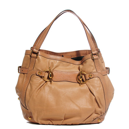 Gucci Calfskin Medium Jockey Tote Tan 1 of 7