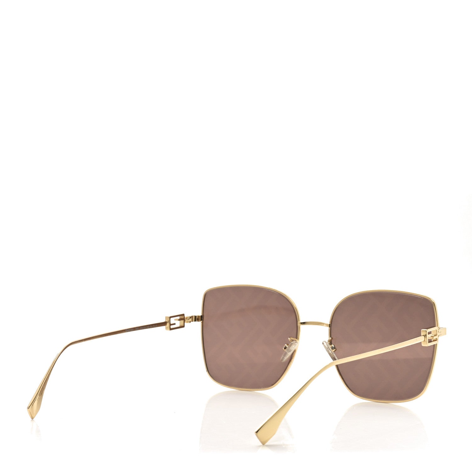 Fendi Metal Square Sunglasses FF40013U Gold Brown 4 of 7