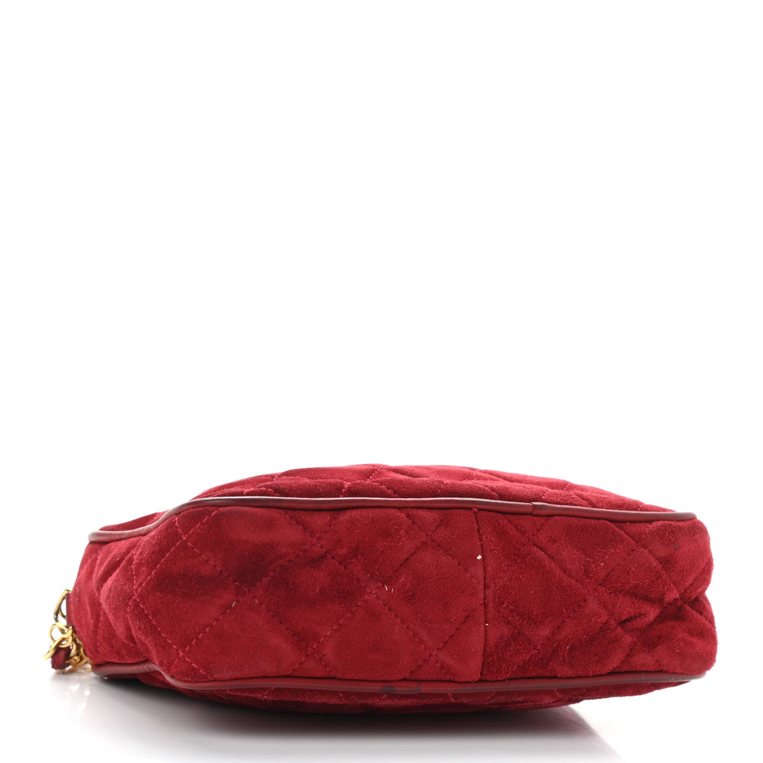 Chanel Suede Quilted Tassel Camera Bag Red 4 of 14