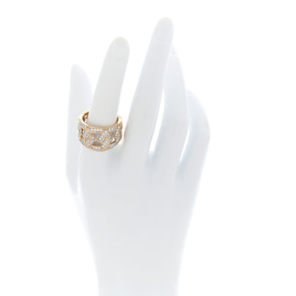 David Yurman 18K Yellow Gold Diamond 16mm Carlyle Ring 57 8 2 of 5