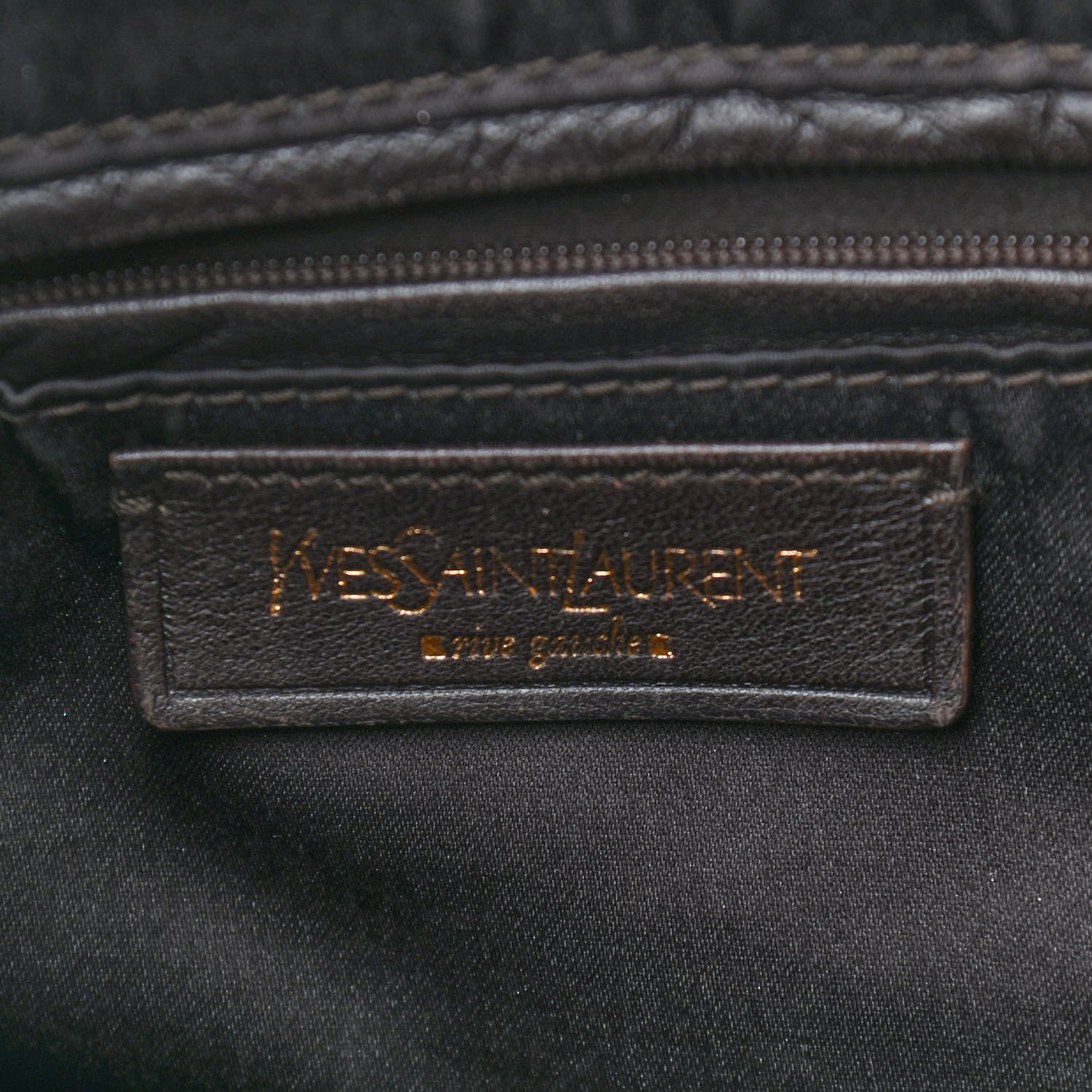 Saint Laurent Metallic Textured Patent Large Y-Mail Tote Gold 6 of 15