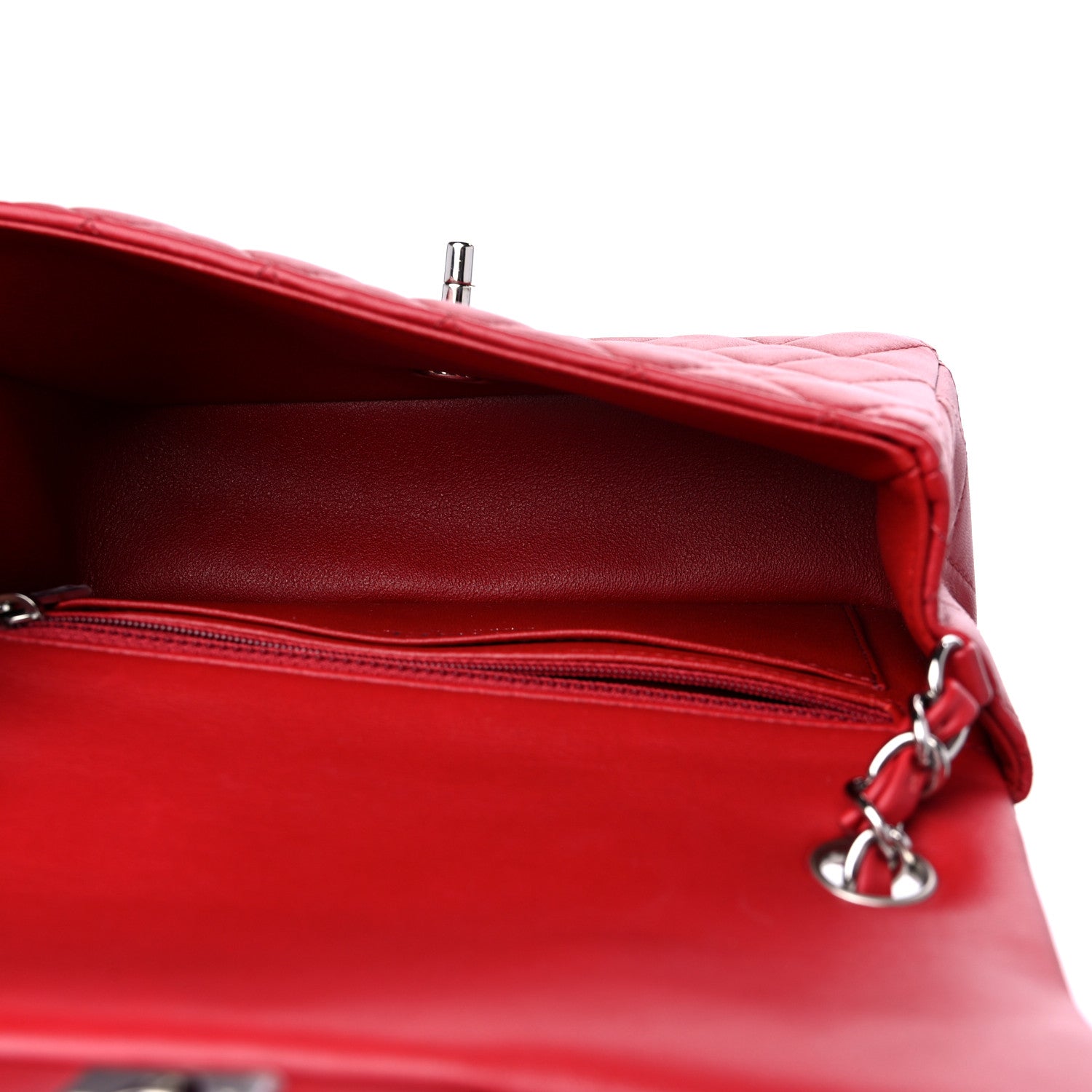 Chanel Lambskin Quilted Mini Rectangular Flap Red 4 of 9