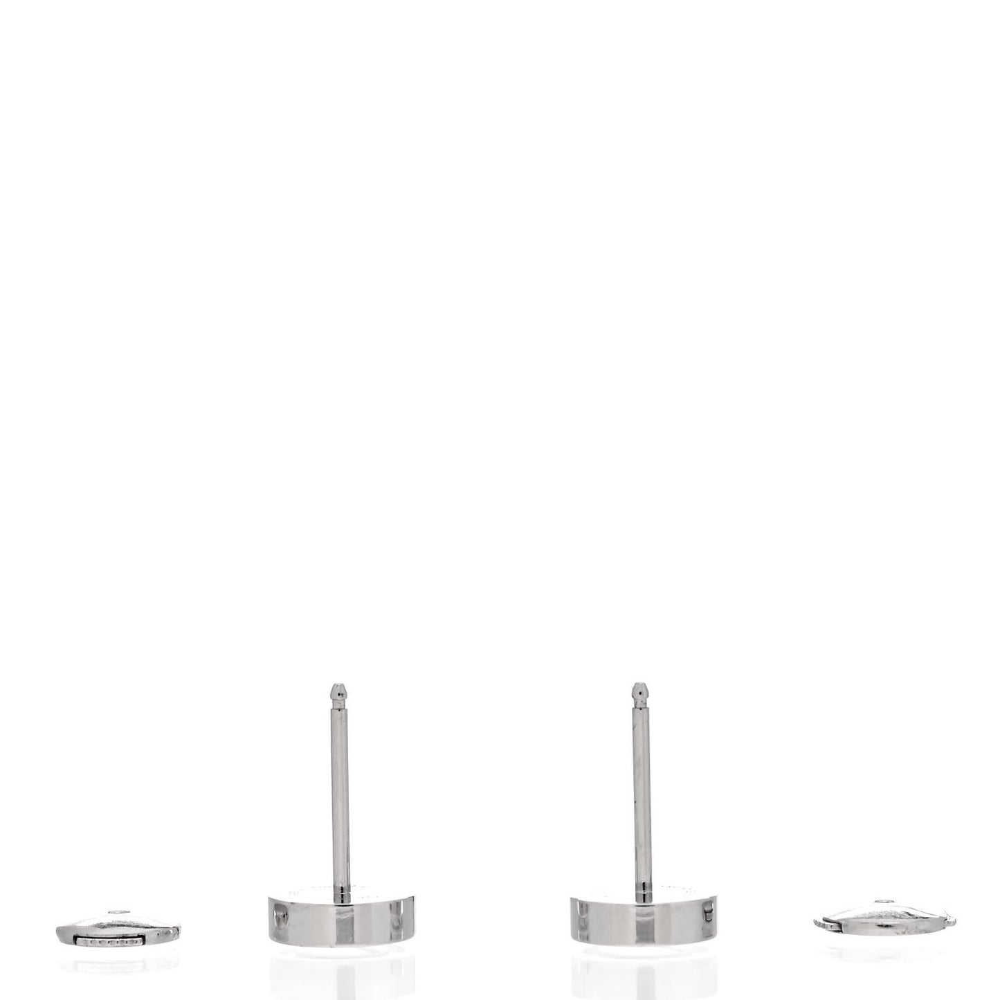 18K White Gold LOVE Earrings