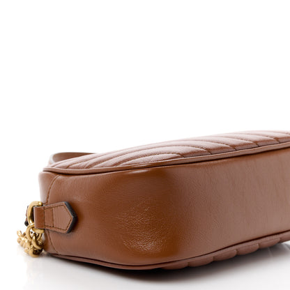 Gucci Glazed Calfskin Matelasse Diagonal Small GG Marmont Chain Shoulder Bag Cuir 11 of 13