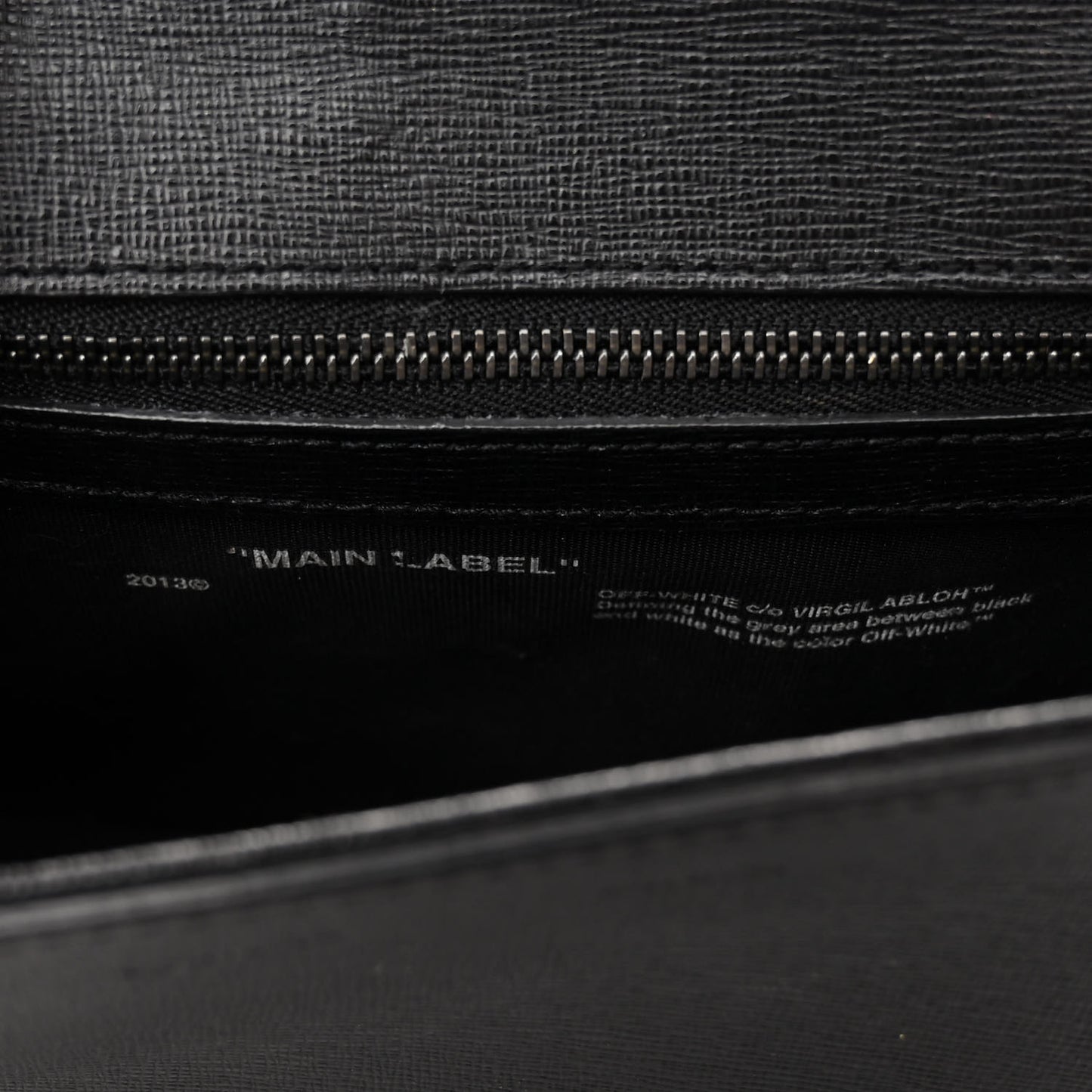 Calfskin Diag Flap Bag Black White