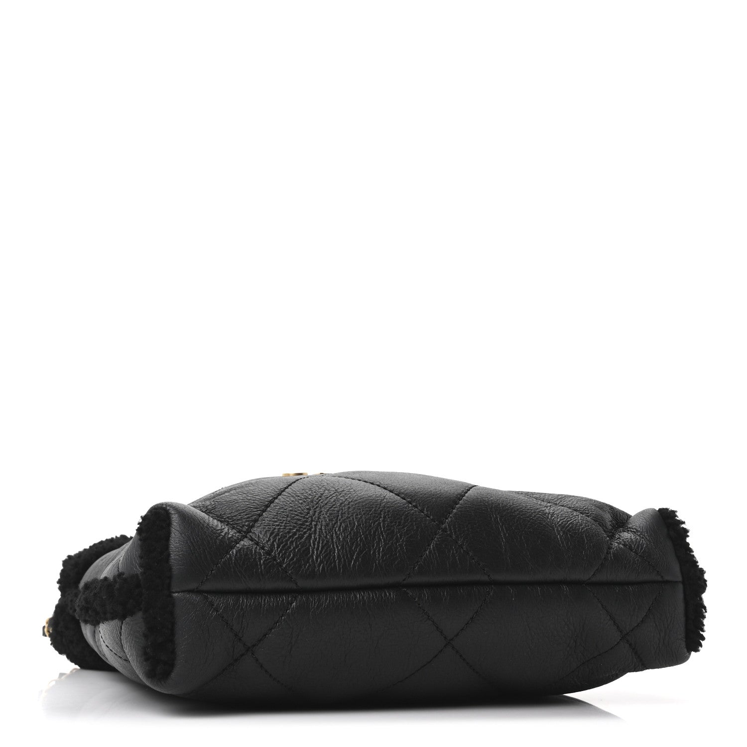 Chanel Aged Lambskin Shearling Quilted Small Chanel 22 Black 5 of 11