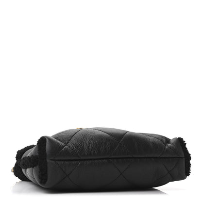 Chanel Aged Lambskin Shearling Quilted Small Chanel 22 Black 5 of 11