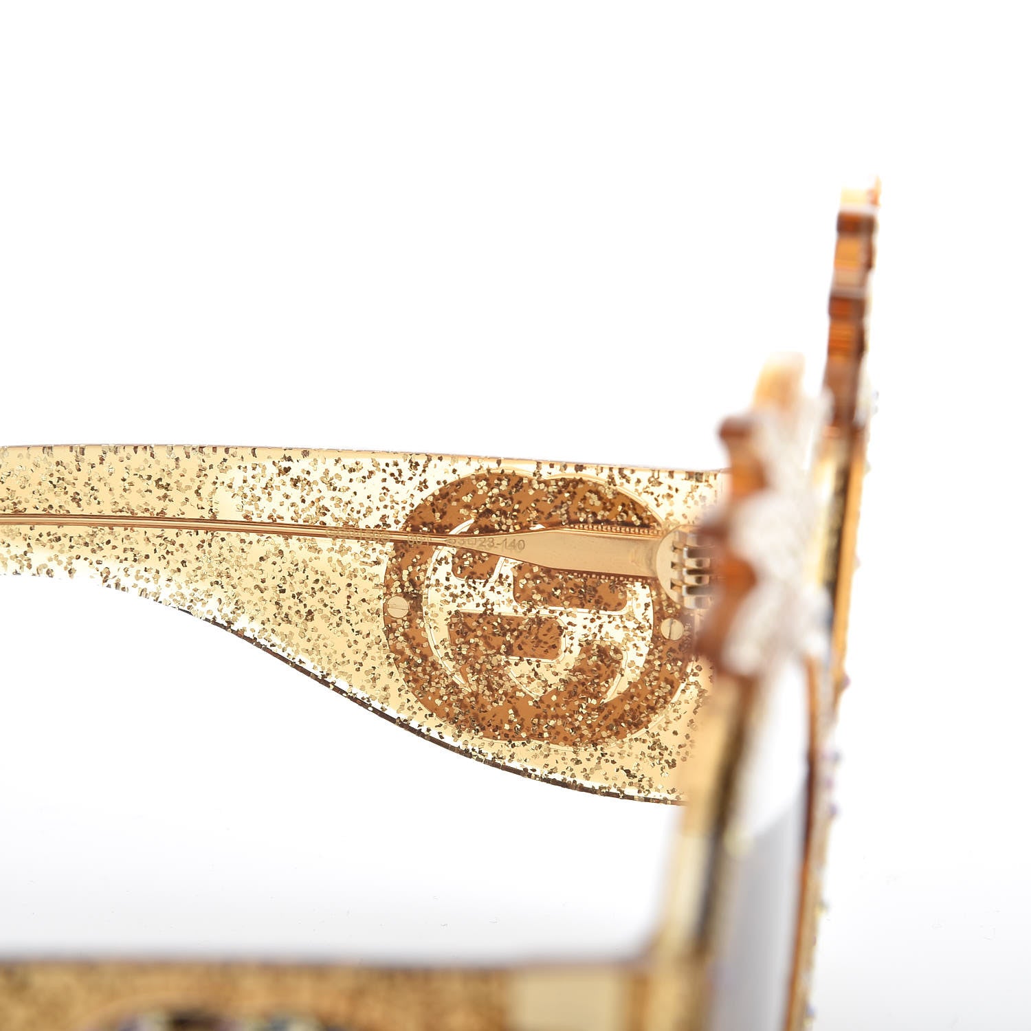 Gucci Acetate Pineapple GG0150/S Sunglasses Gold 6 of 6