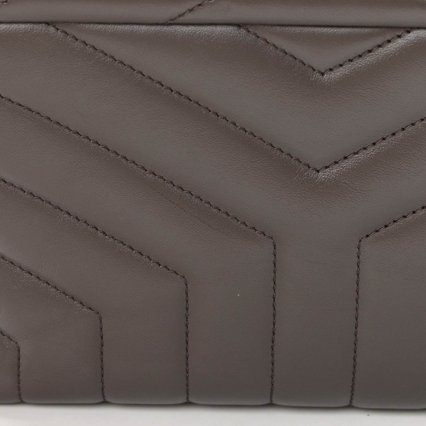 Calfskin Y Quilted Monogram Small Loulou Chain Satchel Taupe