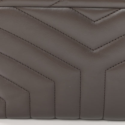 Saint Laurent Calfskin Y Quilted Monogram Small Loulou Chain Satchel Taupe 13 of 15