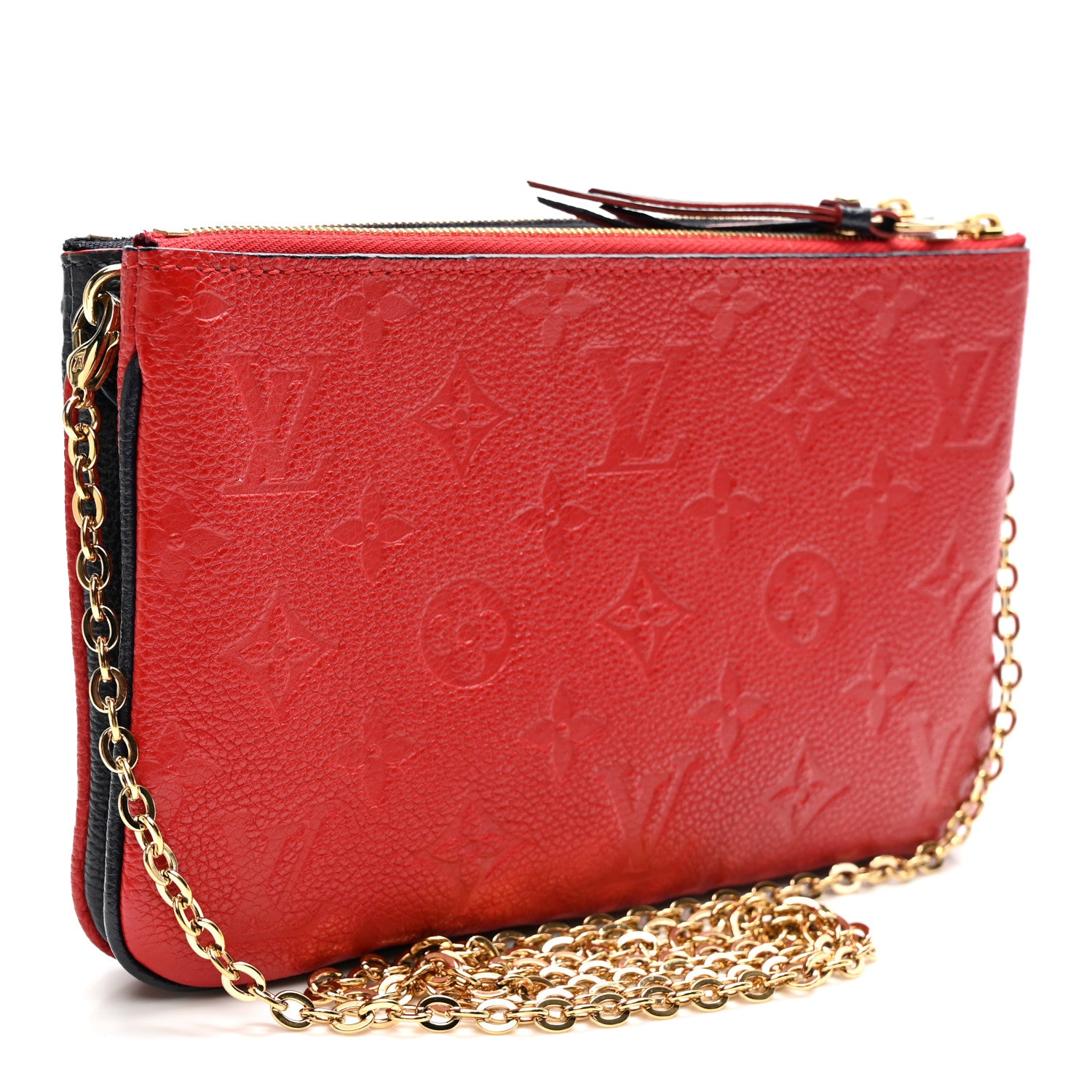 Louis Vuitton Empreinte Double Zip Pochette Marine Rouge 3 of 11