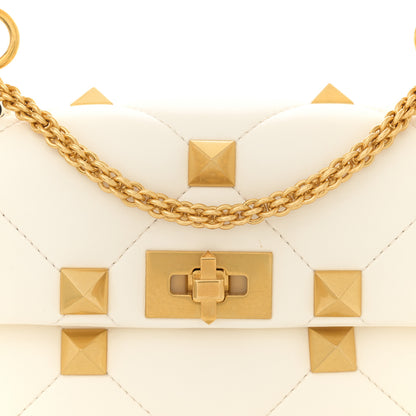 Valentino Garavani Nappa Medium Roman Stud Shoulder Bag Ivory 7 of 10