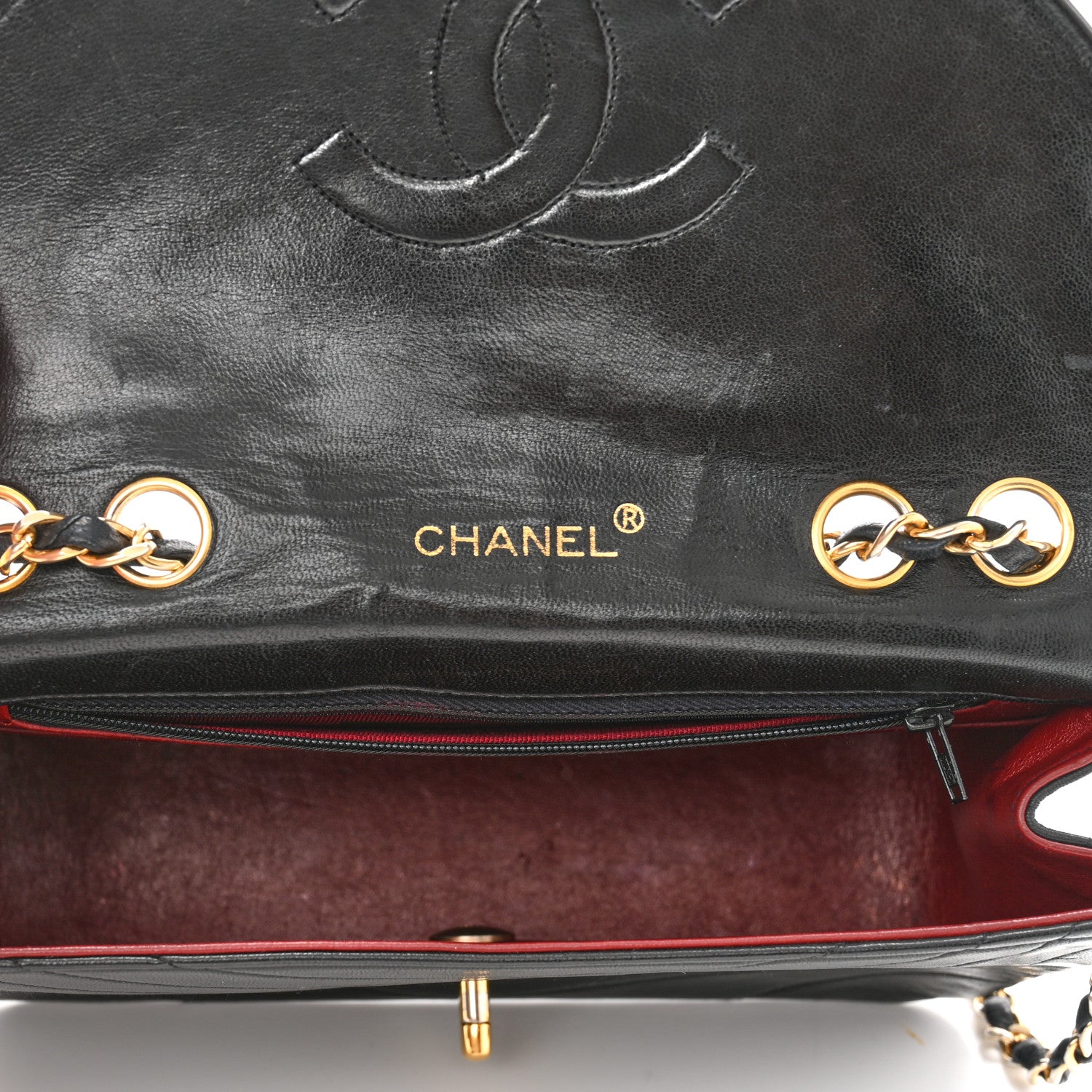 Chanel Lambskin Ribbon Quilted Small Single Flap Black 5 of 11