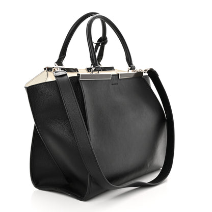 Fendi Vitello Dolce Shiny Nappa Petite 3Jours Tote Black 3 of 18