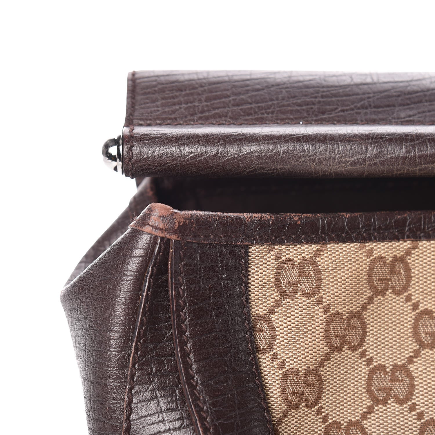 Gucci Monogram Bamboo Bullet Bag Dark Brown 8 of 14