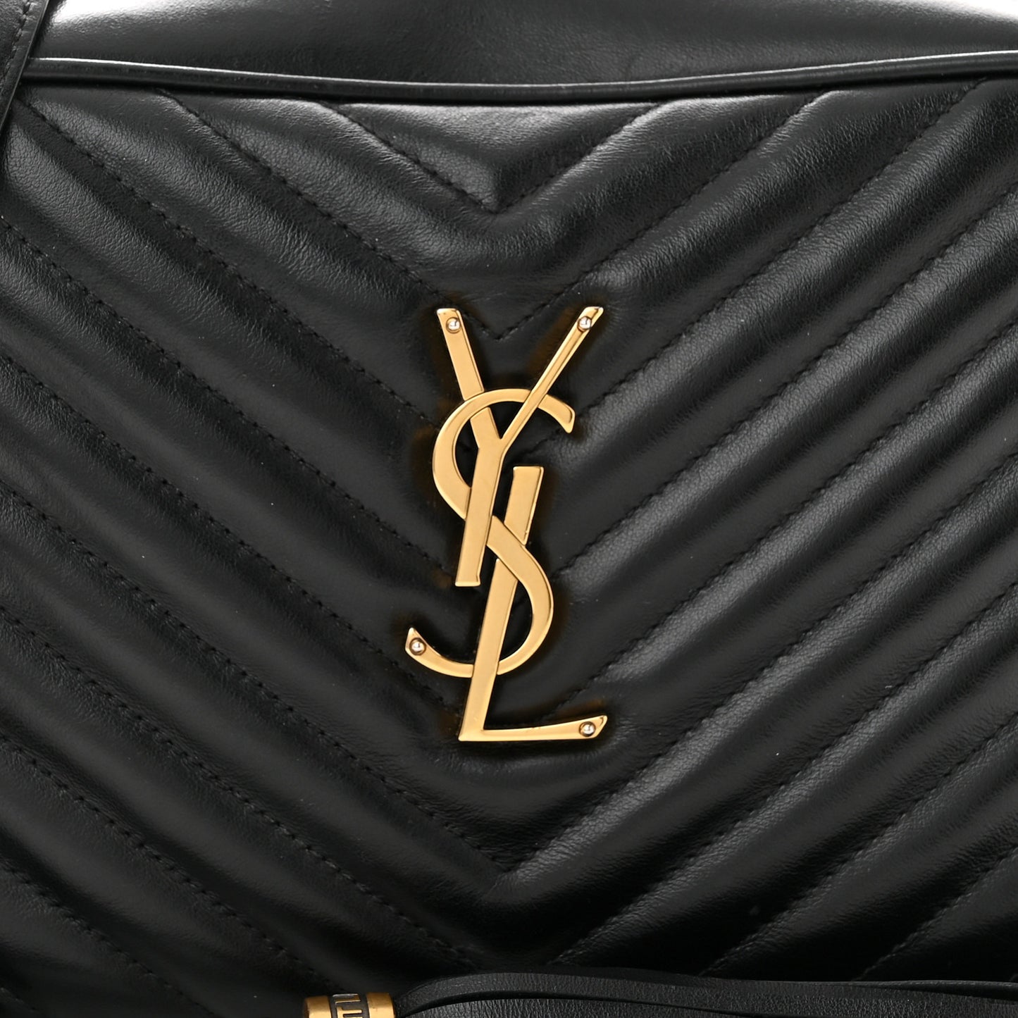 Calfskin Matelasse Monogram Lou Camera Bag Black