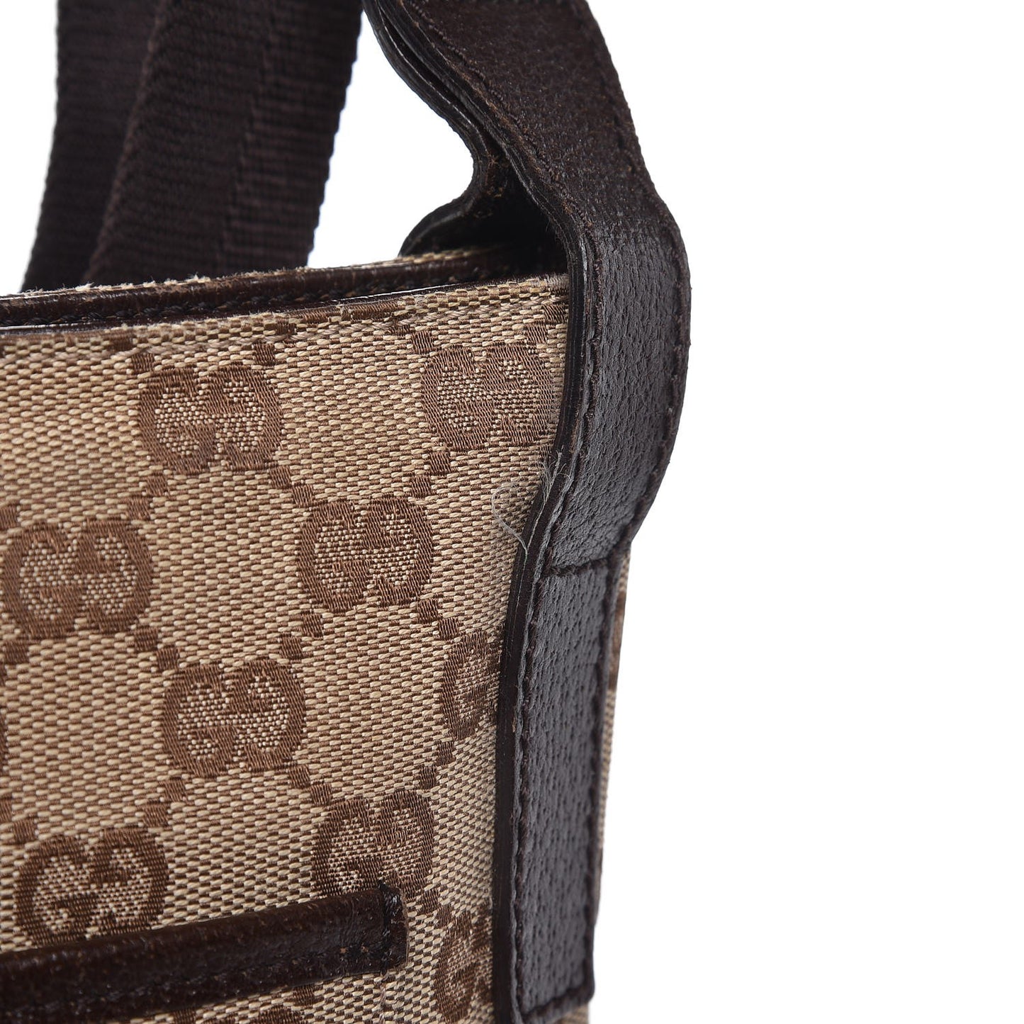 Monogram Flat Messenger Bag Dark Brown