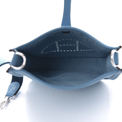 Hermes Taurillon Clemence Amazone Evelyne TPM Bleu Paradis Bleu Saphir 5 of 10
