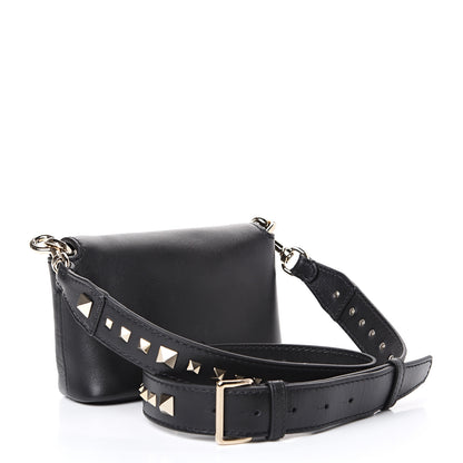Valentino Garavani Vitello Small Rockstud Demilune Crossbody Bag Black 2 of 14