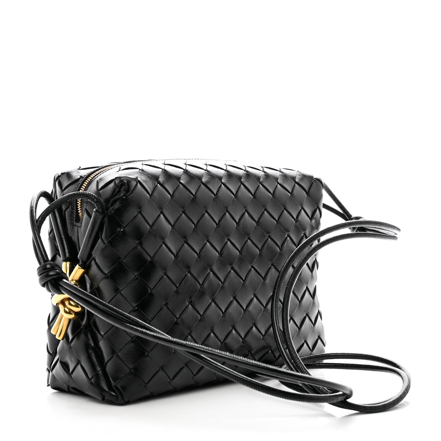 Polished Nappa Intrecciato Knot Small Loop Crossbody Bag Space