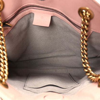 Gucci Calfskin Matelasse Medium GG Marmont Open Top Shoulder Bag Perfect Pink 4 of 10
