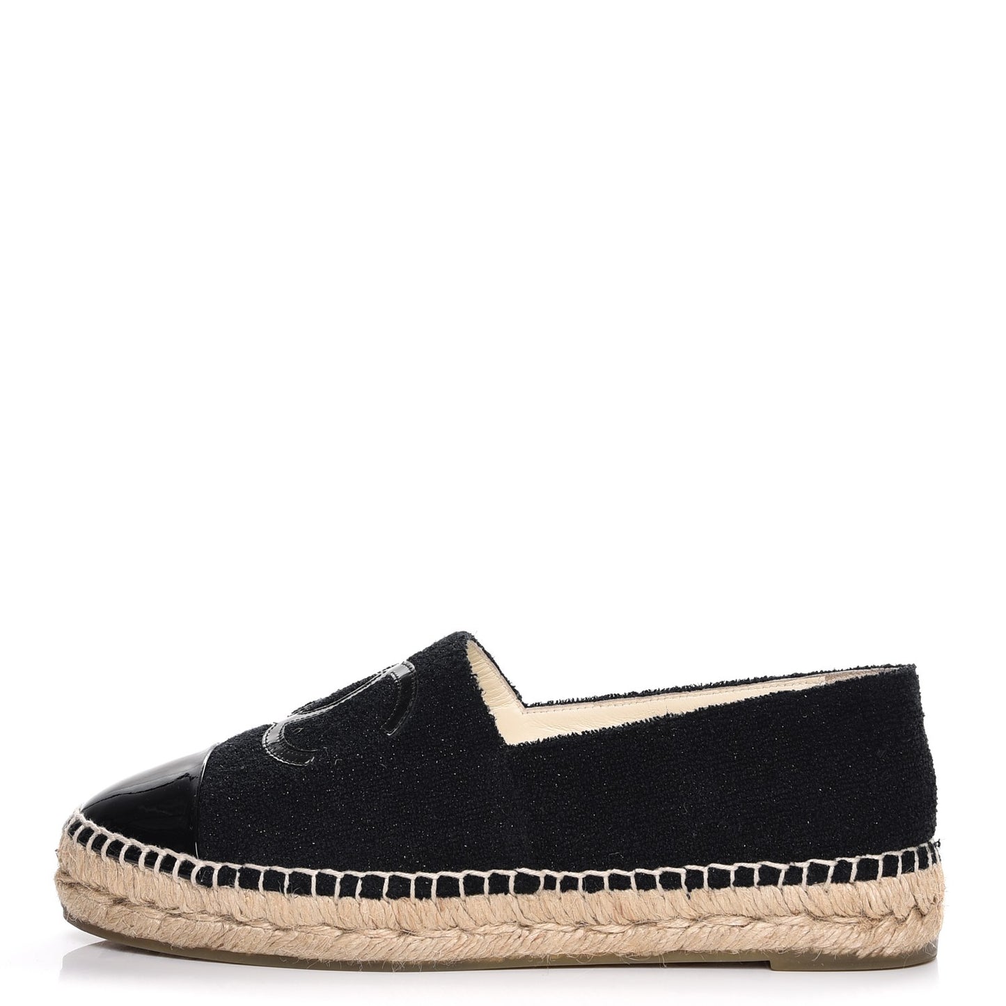 Tweed Patent CC Espadrilles 37 Black