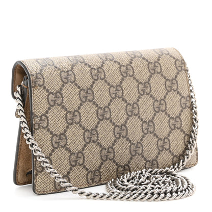 Gucci GG Supreme Monogram Super Mini Dionysus Shoulder Bag Taupe 3 of 9