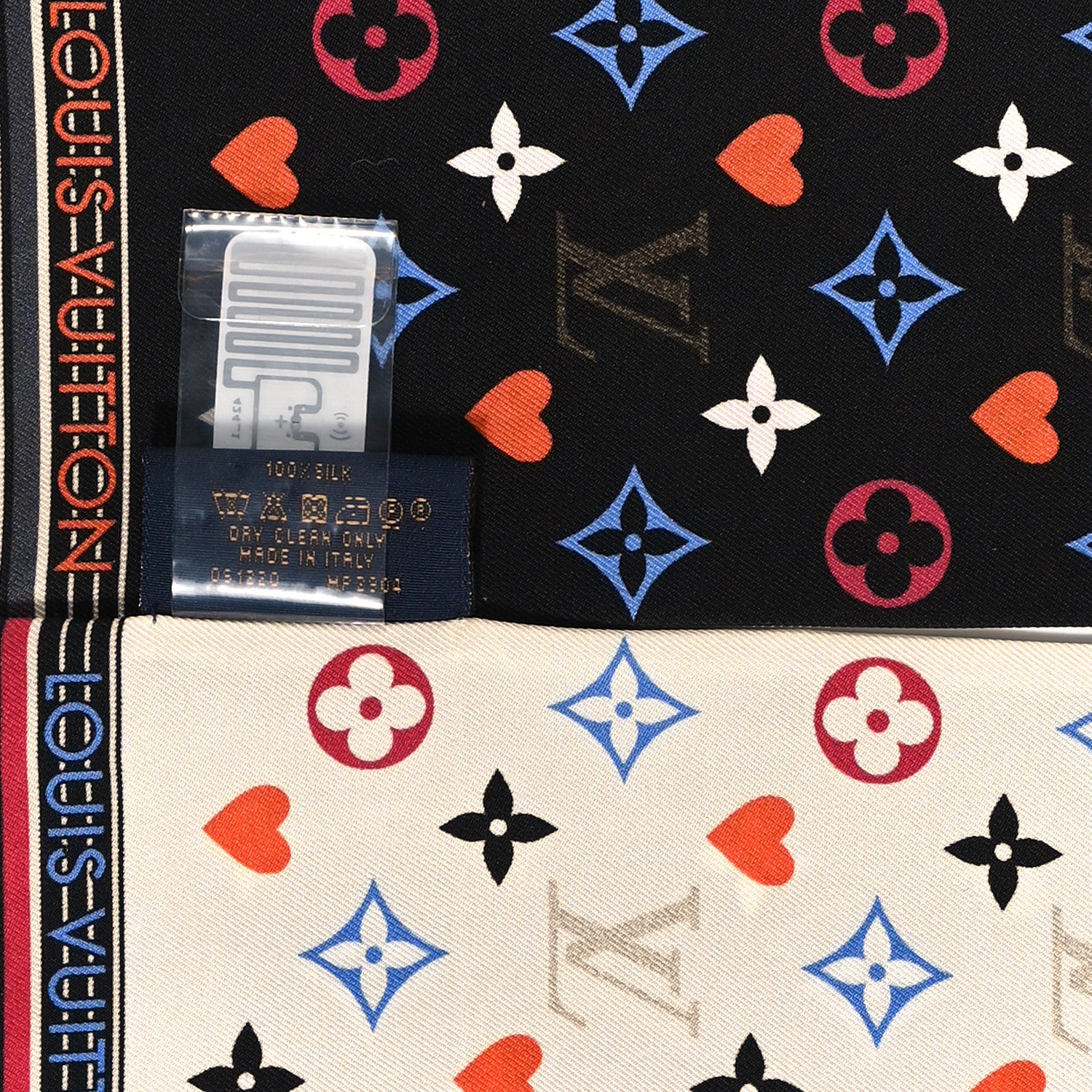 Louis Vuitton Silk Game On Bandeau Black White 4 of 4