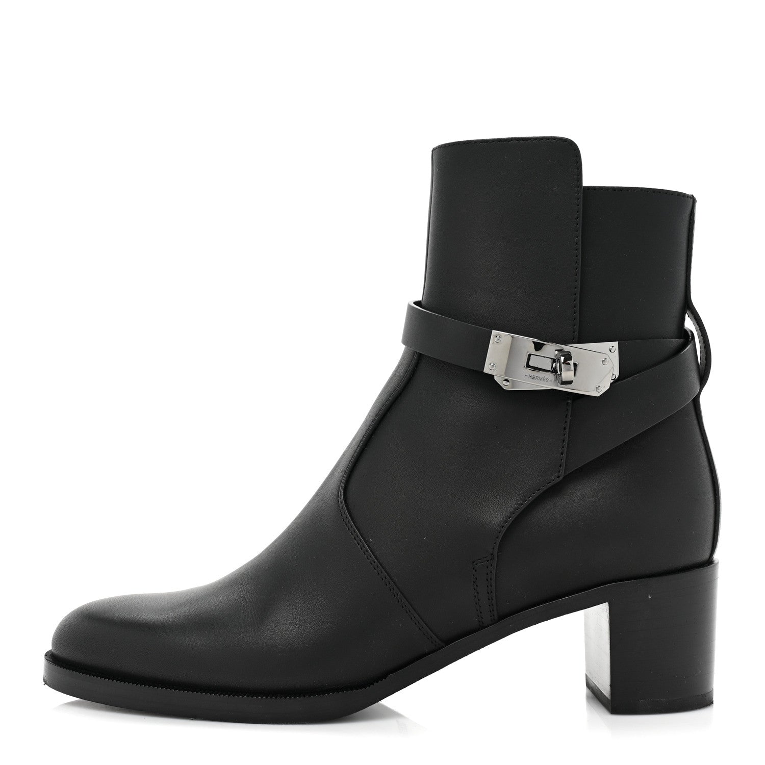 Hermes Calfskin Frenchie 50 Ankle Boots 37 Black 1 of 9