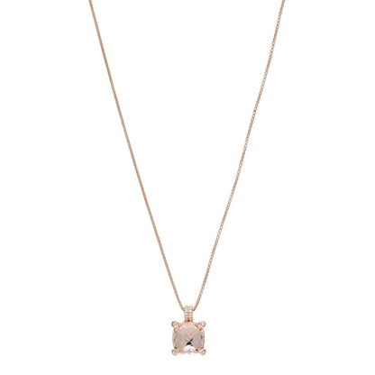 David Yurman 18K Rose Gold Diamond Morganite 11mm Chatelaine Pendant Necklace 1 of 5