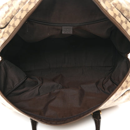 Gucci Crystal Monogram Large Carry On Duffle Bag Dark Brown 4 of 15