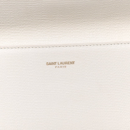 Saint Laurent Textured Calfskin Classic Y Ligne Clutch White 8 of 11