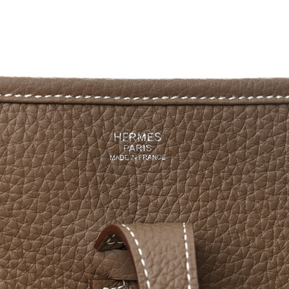 Hermes Taurillon Clemence Evelyne III PM Etoupe 6 of 11