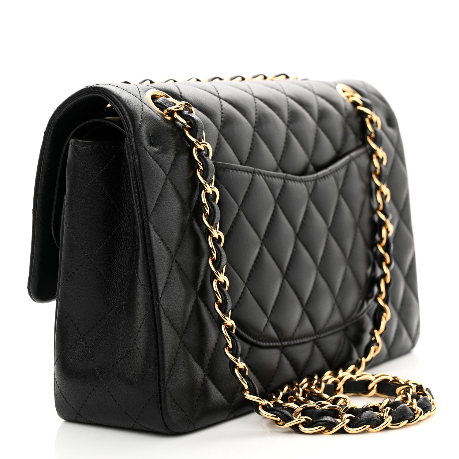 Chanel Lambskin Quilted Medium Double Flap Black 3 of 12