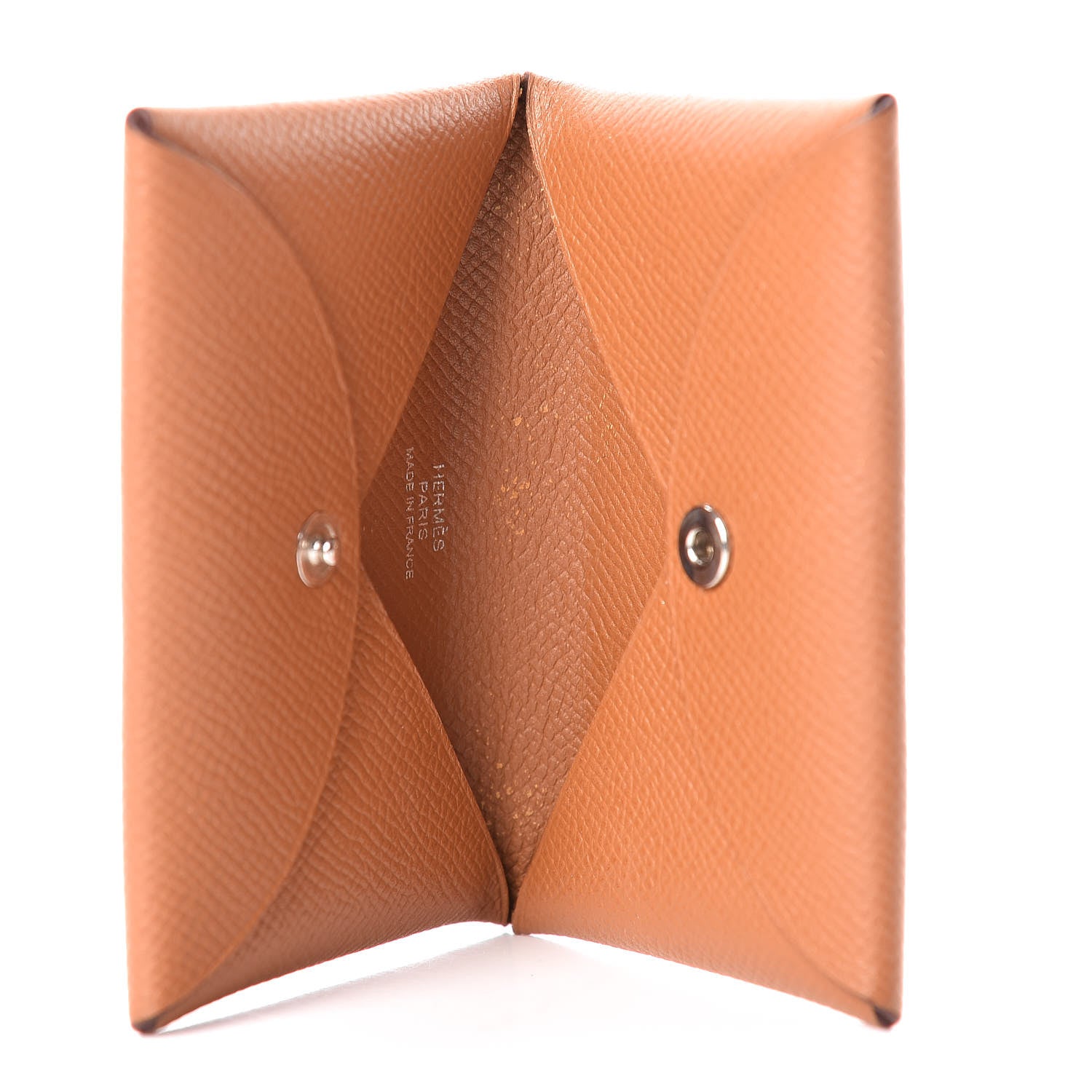 Hermes Epsom Calvi Card Case Gold 5 of 7