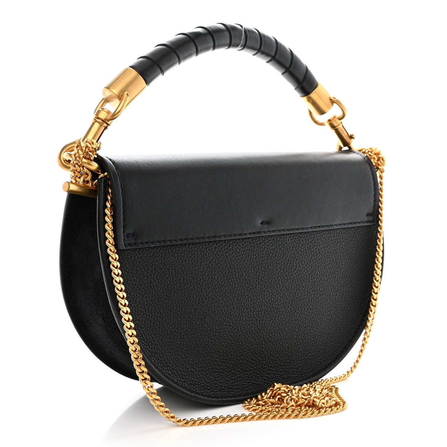 Calfskin Marcie Chain Flap Bag Black