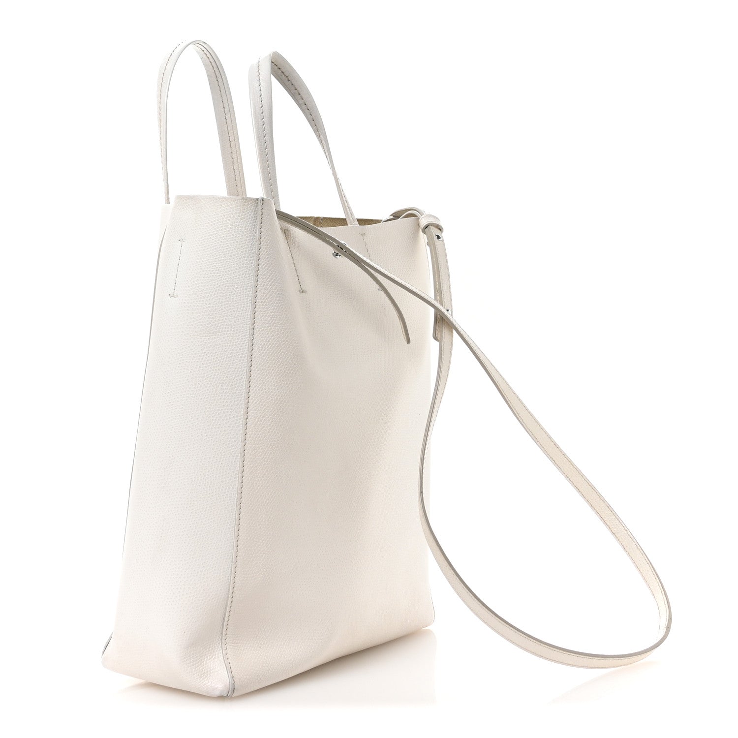 Celine Grained Calfskin Small Vertical Cabas Cream 3 of 13