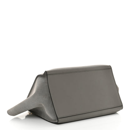 Celine Crocodile Embossed Nubuck Medium Trapeze Grey 4 of 10