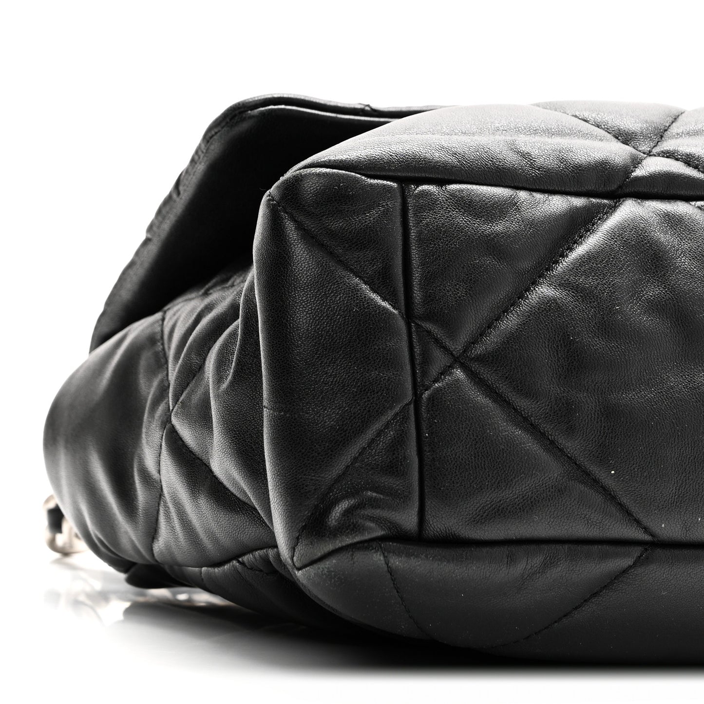 Lambskin Quilted Large Chanel 19 Flap Black