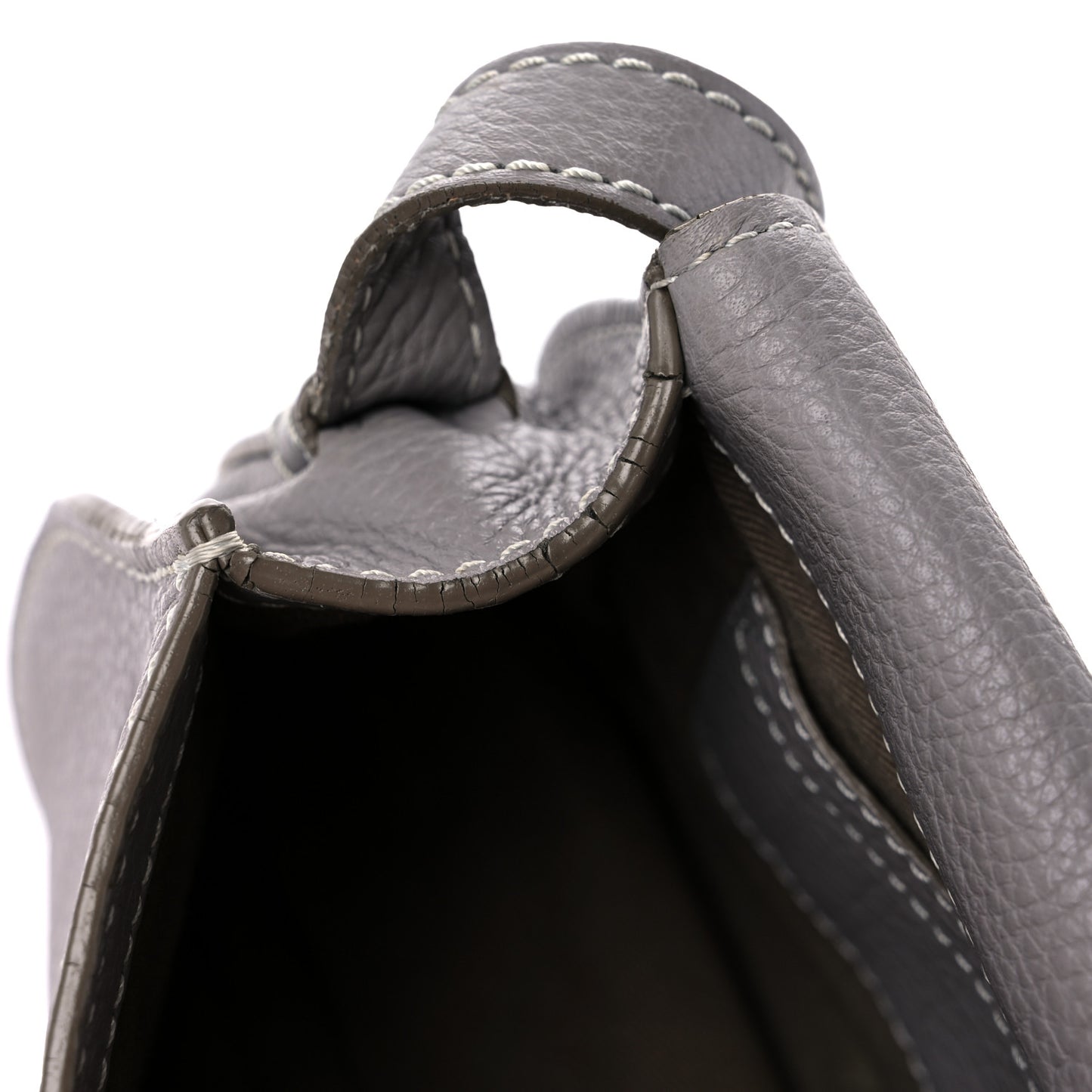 Calfskin Mini Marcie Round Crossbody Bag Cashmere Grey