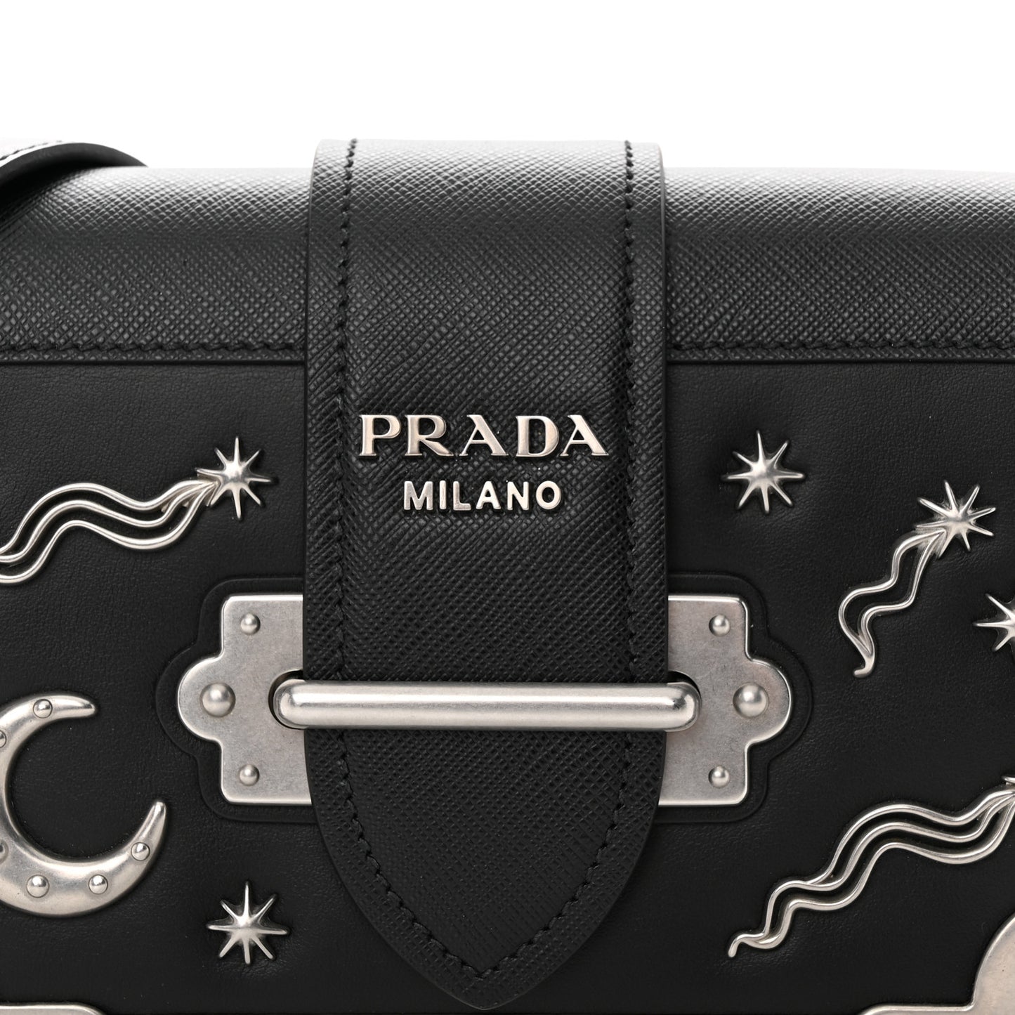 City Calf Saffiano Cahier Astrology Bag Black