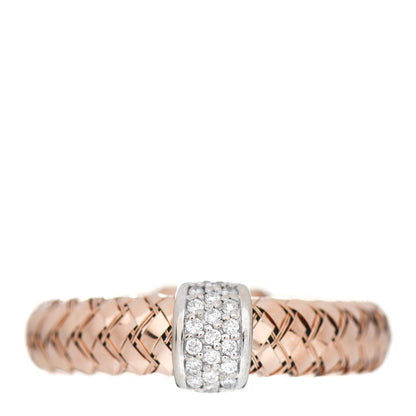 Roberto Coin 18K Rose White Gold Diamond Primavera Ring 53 6.5 1 of 5