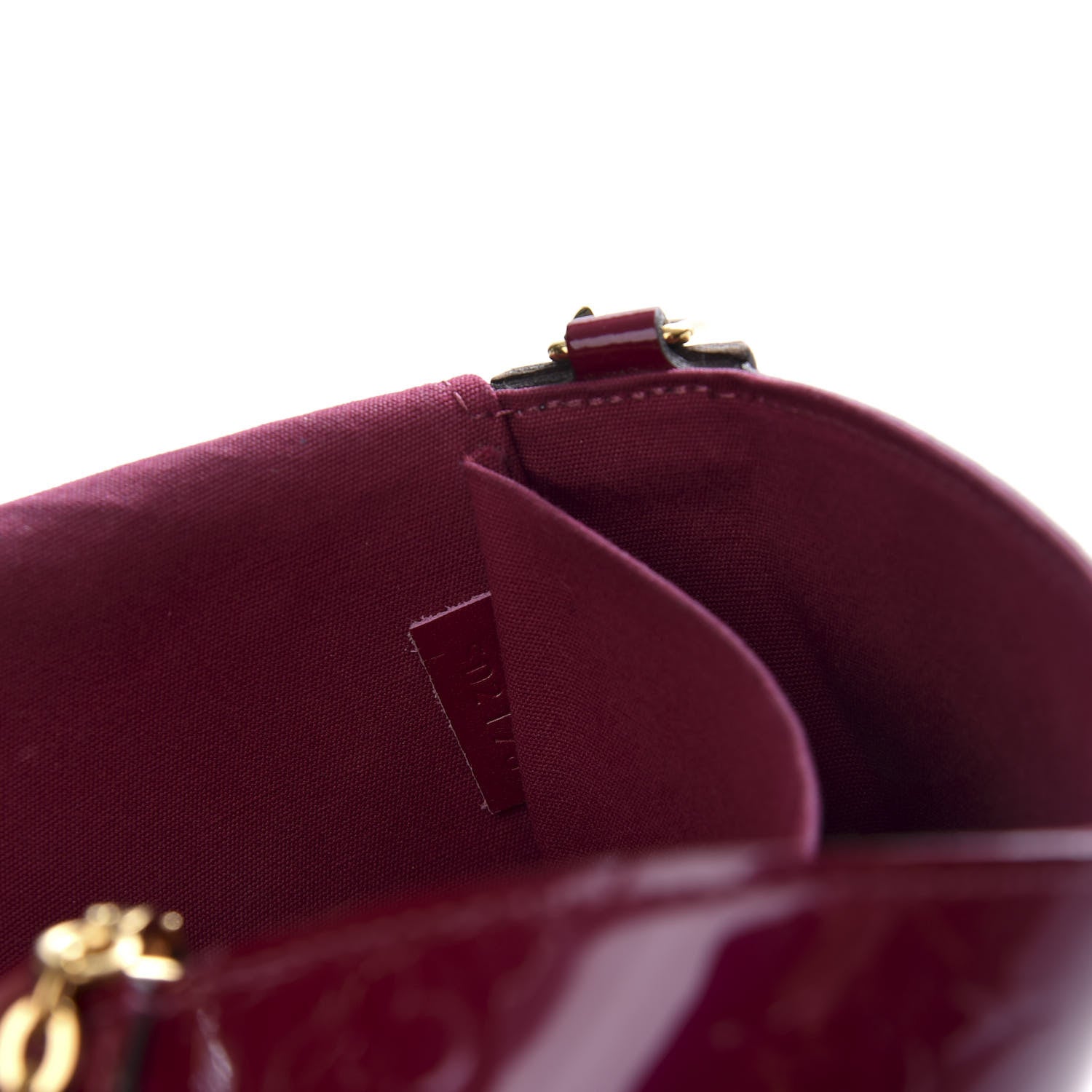 Louis Vuitton Vernis Felicie Chain Wallet Magenta 9 of 10